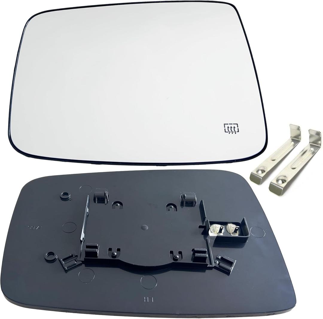 Driver Left Side Heated Mirror Glass Compatible with 2009-2018 Dodge Ram 1500 2500 Ram Driver Side Heated Mirror Glass Convex 68050299AA, 68079363AA
