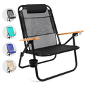 Water Buffalo Bondi Beach Chair – Backpack Beach Chair for Adults with Reclining Positions, Cup Holder & High Back Support