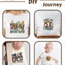 8 Pcs Highland Cow Heat Transfer Patches, Vinyl Designs Iron on Transfers for T-Shirts, Western DTF Heat Transfer Stickers for Clothes, Iron on Decals for DIY Clothing, Hats and Pillows