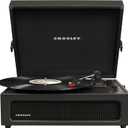 Crosley CR8017B-BK Voyager Vintage Portable Vinyl Record Player Turntable with Bluetooth in/Out and Built-in Speakers, Black