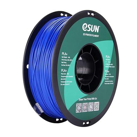 eSUN PLA+ Filament 1.75mm, 3D Printer Filament PLA Plus, Dimensional Accuracy +/- 0.03mm, 1KG Spool (2.2 LBS) 3D Printing Filament for 3D Printers, Blue