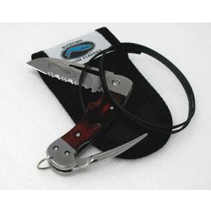 "Tested at Sea" Myerchin Knives WF377P Crew Rigging Knife 3/4" Serrated Blade and Marlin Spike With Leather Lanyard Strap