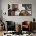 Modern Wall Art Brown Minimalist Wall Art for Living Room Beige Neutral Wall Pictures Gallery Style Piece, Framed Large Abstract Decor for Bedroom and Office Artwork for Walls 24×48IN