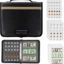 Coin Collection Book Holders for Collectors with Combination Lock, Fireproof and Waterproof Coin Album with 520 Pockets and 36 Bills Coin Binder for Currency Collection Items Such as Coins, Stamps