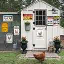 Chicken Sign Chicken Coop Signs 8 Pack Funny Chicken Coop Metal Tin Signs Outdoor Chicken Coop Accessories Toys Decor Sign For Farm Personalized Metal House Sign Chicken Coop Gift For Chicken Lovers