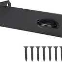HILLMASTER Heavy Duty Door Hasp Latch 7-3/4" Extra Thick Steel Safety Gate Door Lock Padlock Clasp Hasp Lock Latch for Fence Gate Barn Door Shed Closet Cabinet, Black Finish