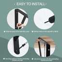 8 Pack L6 x H 4" Black Heavy Duty Shelf Brackets with Screws Metal Shelf Brackets Shelf Support Angle Brackets for Shelves L Brackets Heavy Duty Floating Shelf