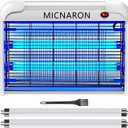 Indoor Electric Bug Zapper, 2800V Powerful Flying Insect Mosquito Killer w/ 20W Blue Light Attract, Plug-in Pest Control Machine for Moth, Fruit Fly, Fungus Gnat, Garage Bug Catcher/Eliminator/Trap