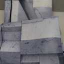 3D Stereo Optics Illusion Area Rug,3x5ft Silver Gray Marble Tile Printed Pattern Rugs, Visual Trap Living Room Decoration Non-Slip Carpet, Bedroom Children's Playroom Washable Rugs (12)