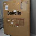 BABELIO 29-48" Extra Wide Baby Gate with Cat Door, Auto Close Metal Pet Door for Stairs, Doorways, House, Pressure/Hardware Mounted, Easy Walk Thru, Black