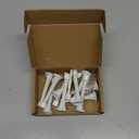 HOMOTEK 12 Pack Spring Door Stops,3-1/8 Heavy Duty Door Stop - Flexible Spring Door Stopper with Low Mounted White Rubber Bumper Tips, White