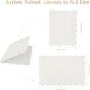 Scalloped Bulletin Board 40x30 inches, Decorative Felt Pin Board for Wall