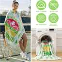 Newwiee 4 Pack Tennis Throw Blankets for Teens Adults Soft Flannel Fleece Sport Ball Blanket Team Gift for Tennis Lovers Players Coaches, 40"x50"