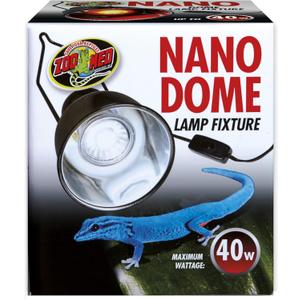 Zoo Med Nano Dome Single Lamp Fixture, 40 Watt (4 Fl Oz (Pack of 1), Silver)