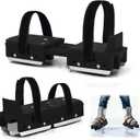 1/2 Pairs Upgraded Toddler Ice Skates, Kids Adjustable 2-in-1 Double & Single Convertible Blade Skates with Hook and Loop Fastener Straps for Winter Toddler Training Shoes Beginner (Black)