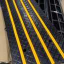 VEVOR Car Driveway Rubber Curb Ramp, 2 Pack 48.8-inch-Long Heavy Duty Low Profile Slope Ramps, 2.6 Rise, 33069 lbs Load Capacity, Reflective Safety Strips, for Vehicles, RVs, and Wheelchairs