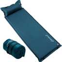 Clostnature Self Inflating Sleeping Pad for Camping - 1.5/2/3 inch Camping Pad, Lightweight Inflatable Camping Mattress Pad, Insulated Foam Sleeping Mat for Backpacking, Tent, Hammock (Blue)