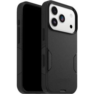 Commuter Case Compatible with Samsung iPhone 17 PRO MAX Commuter Black Phone Case for iPhone 17 PRO MAX Dual Layer, Slim & Tough, with Port Protection