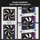 TL-M12QR X3 120mm ARGB Reverse Blade PC Case Fans, 1500RPM PWM, 23.2dBA Quiet, Daisy-Chain Design, Infinity-Mirror Lighting, S-FDB Bearing (3Pack)