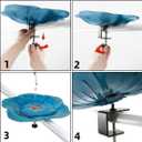 Jola's House Metal Deck Mounted Bowl Bird Bath for Railing Patio Large Balcony Clearance Modern Bird Water with Stake Clam for Outdoors Garden 13 Inches