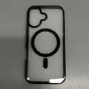 JETech Magnetic Case for iPhone 17 6.3-Inch Compatible with MagSafe, Shockproof Phone Bumper Cover, Anti-Scratch Clear Back (Black)