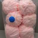 Pink Chunky Chenille Yarn - Super Bulky Thick Yarn for Hand Knitting and Crocheting - Extra Soft Jumbo Yarn for Blankets, Scarves - 8-Pack (9 Oz Each Skein)