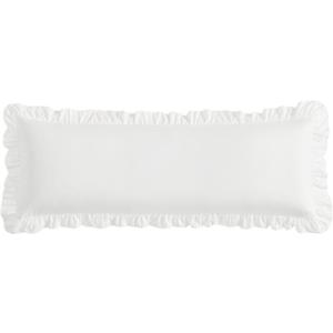 Ruffled Pillow Cases Set of 1, White Body Pillow Shams Brushed Microfiber Edge Ruffled Soft Pillow Cover with Envelope Closure for Bedding Decor (20"x54")