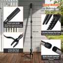 GOXAWEE Stand Up Weed Puller Tool with 45″ Long Handle, Manual Weeder Tool