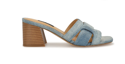 Gelare Block Heel Sandals, Blue,9