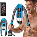 EAST MOUNT Twister Arm Exerciser - Adjustable 22-440lbs Hydraulic Power, Home Chest Expander, Shoulder Muscle Training Fitness Equipment, Arm Enhanced Exercise Strengthener (Black&Blue)