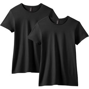 Gildan Womens Softstyle Cotton T-Shirt, Style G64000l, Multipack (Black, M)