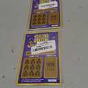 Pack of 2 WINGKIND Gold Luck Pregnancy Announcement Fake Lottery Scratch Off Tickets, Great Idea for Pregnancy Reveal, 6 Cards