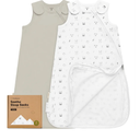 2-Pack Organic Baby Sleep Sacks, 100% Cotton - Soft & Breathable 0.5TOG Baby Wearable Blanket, Toddler Sleeping Sack 0-6 months, Easy to Wear Transitional Swaddles for Newborns, Infants (Nordic, S)
