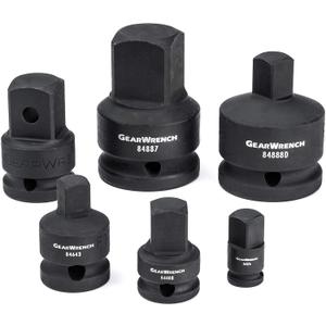 GEARWRENCH 6 Piece 1/4", 3/8", 1/2", 3/4" Drive Impact Adapter Set | 84928A-07