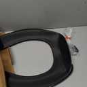 Centoco Toilet Seat Elongated, Open Front, Heavy Duty Commercial, Black | Plastic, No Cover, Made in the USA, 500STSCC-407