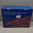 Homemate Heated Mattress Pad Queen Size - 3D Knitted Jacquard Electric Mattress Pad Queen Bed Warmer with Dual Controller, 10 Heated Setting - Auto Off 8 Hours, Fit Up to 30 Inch, 80"x60"