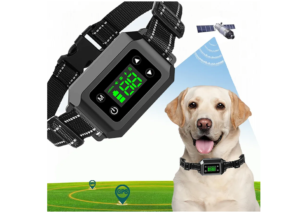 GPS Wireless Dog Fence System,GPS Outdoor Wireless Dog Fence Radius 30-999 Yards,20-110 Pounds Adjustable,Rechargeable Long-Lasting Battery (Static Shock + Vibration)