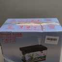 Fish Tank 2.4 Gallon Aquarium Kit with Humidifier 7-Color Auto-Looping 3 in 1 Quiet Pump with Filteration & Oxygenation & Circulation, Temperature Display, HD Glass (White)