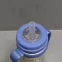 GROSMIMI Spill Proof no Spill Magic Sippy Cup with Straw with Handle for Baby and Toddlers, Customizable, PPSU, BPA Free 10 oz (Sky blue)