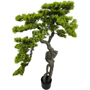 3.5ft43in Artificial Bonsai Tree Juniper Faux Plants Indoor Big Fake Plants Decor with Ceramic Pots for Home Table Office Desk Bathroom Shelf Bedroom Living Room Farmhouse Decorations