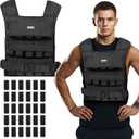 MVRK Weighted Vest Men 100lbs - Weighted Workout Vest With Removable Iron Weights, Heavy Duty Weighted Exercise Vest For Functional Training & Calisthenics - Weight Vest for Men