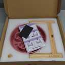 LE TAUCI Ceramic Slow Feed Dog Bowls, Elevated for Small and Medium Breed Dogs, Anti-Gulping Pet Feeding Dishes, Flower Pink, 1.5 Cups