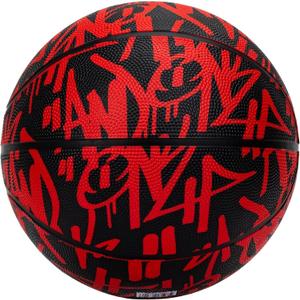 AND1 Street Ink Rubber Basketball: Official Regulation Size 7 (29.5 inches) Rubber Basketball - Deep Channel Construction Streetball, Made for Indoor Outdoor (Red)