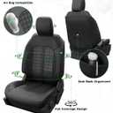 for Ford Bronco Seat Covers 4 Door 2021 2022 2023 2024 2025 2026, Custom Fit Leather Car Seat Cover Full Set, Luxury Waterproof SUV Interior Protectors Accessories, Black NOT for Raptor Sport