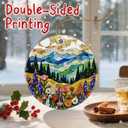 2 x Vibrant Mountain & Wildflowers Christmas Ornaments: Christmas Tree Ornaments & Holiday Decor  Perfect Holiday Presents & Gift Ideas for Friends, Coworker, Family, and Nature Lover