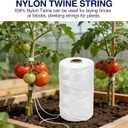 UV Resistant White Nylon String,1000ft 2mm Nylon Cord Twine for Garden Tomato Climbing Plants Floristry Fishing Wrapping Camping Outdoor Survival Netting Home Improvement