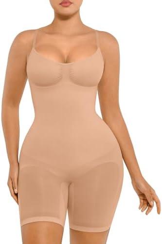 FeelinGirl Shapewear Bodysuit Tummy Control Seamless Sculpting Hip Enhancer Body Shaper for Women XL