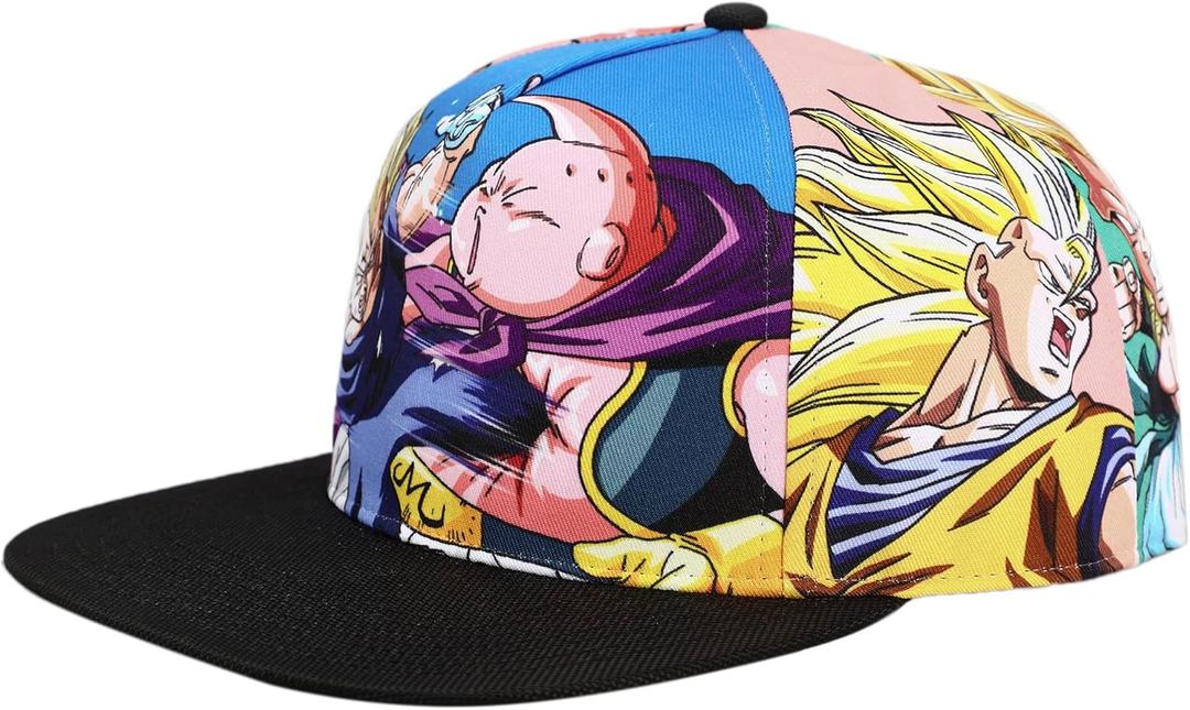 Dragon Ball Z Majin Buu & Goku Sublimation Panel Baseball Cap Multicolor Dragon Ball Z Majin Buu & Goku Sublimation Panel Baseball Cap Multicolor