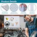 Pegboard Rack Garage Storage Steel Horizontal PegBoard Pack,Steel Pegboard Heavy Duty- 3 Pack 16-Inch X 36-Inch Metal Peg Board Tool Organization Panels (White)