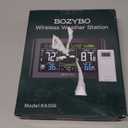 BOZYBO Weather Station Wireless Indoor Outdoor Thermometer: Digital Weather Thermometer with Atomic Clock Temperature Humidity Monitor with Calendar Adjustable Backlight